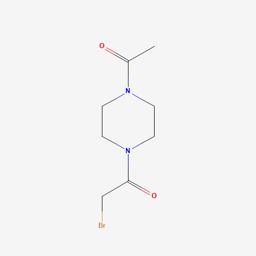 1-(4-acetylpiperazin-1-yl)-2-bromoethanone (CAS: 330809-39-7) - Chemical Structure and Molecular Formula 