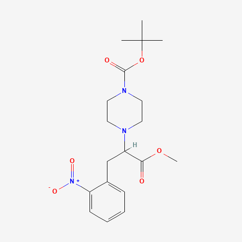tert-butyl 4-[1-methoxy-3-(2-nitrophenyl)-1-oxopropan-2-yl]piperazine-1-carboxylate (CAS: 885609-27-8) - Related Chemical Product