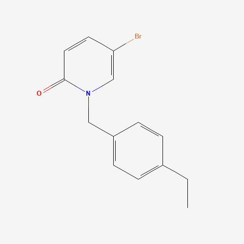 5-bromo-1-[(4-ethylphenyl)methyl]pyridin-2-one (CAS: 842132-49-4) - Chemical Structure and Molecular Formula 