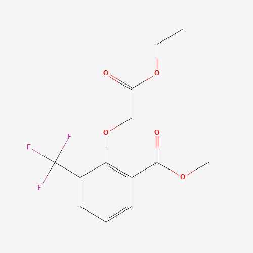 methyl 2-(2-ethoxy-2-oxoethoxy)-3-(trifluoromethyl)benzoate (CAS: 1202577-65-8) - Chemical Structure and Molecular Formula 