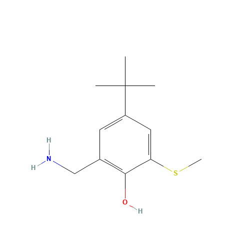 2-(aminomethyl)-4-tert-butyl-6-methylsulfanylphenol (CAS: 61626-88-8) - Related Chemical Product