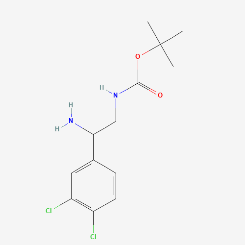tert-butyl N-[2-amino-2-(3,4-dichlorophenyl)ethyl]carbamate (CAS: 1265226-01-4) - Related Chemical Product