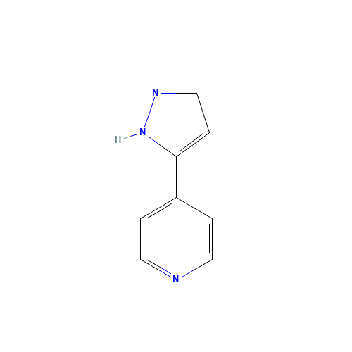 4-(1H-pyrazol-5-yl)pyridine (CAS: 17784-60-0) - Chemical Structure and Molecular Formula 