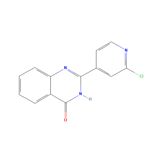 2-(2-chloropyridin-4-yl)-1H-quinazolin-4-one (CAS: 861418-42-0) - Chemical Structure and Molecular Formula 