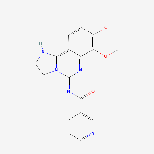 N-(7,8-dimethoxy-2,3-dihydroimidazo[1,2-c]quinazolin-5-yl)pyridine-3-carboxamide (CAS: 677338-12-4) - Related Chemical Product