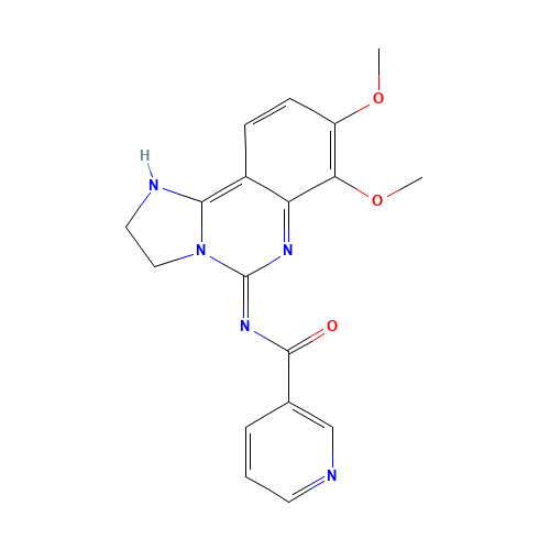 N-(7,8-dimethoxy-2,3-dihydroimidazo[1,2-c]quinazolin-5-yl)pyridine-3-carboxamide (CAS: 677338-12-4) - Related Chemical Product