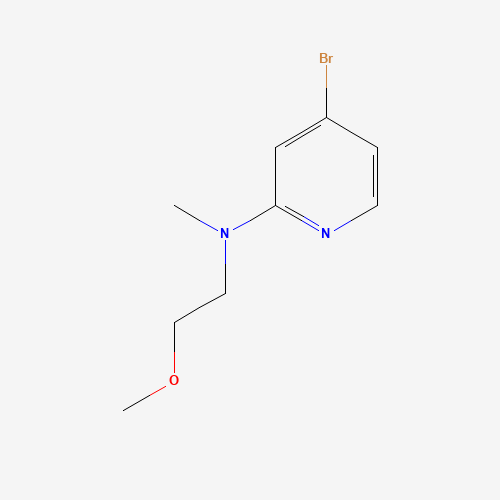 4-bromo-N-(2-methoxyethyl)-N-methylpyridin-2-amine (CAS: 1610521-39-5) - Chemical Structure and Molecular Formula 