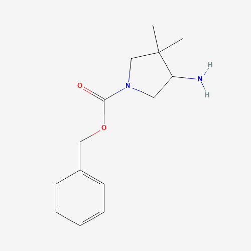 benzyl 4-amino-3,3-dimethylpyrrolidine-1-carboxylate (CAS: 1152110-92-3) - Chemical Structure and Molecular Formula 