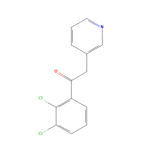 1-(2,3-dichlorophenyl)-2-pyridin-3-ylethanone (CAS: 1228663-33-9) - Chemical Structure and Molecular Formula 