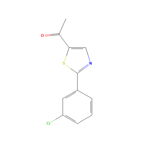 1-[2-(3-chlorophenyl)-1,3-thiazol-5-yl]ethanone (CAS: 672950-24-2) - Related Chemical Product