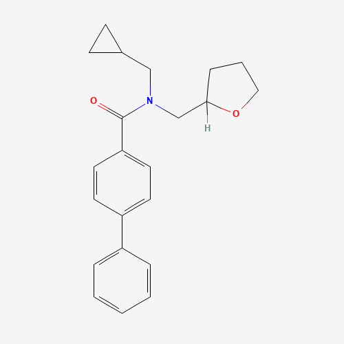 N-(cyclopropylmethyl)-N-(oxolan-2-ylmethyl)-4-phenylbenzamide (CAS: 650590-61-7) - Related Chemical Product