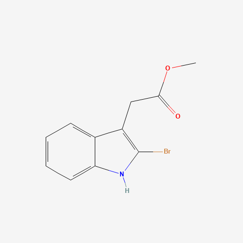 methyl 2-(2-bromo-1H-indol-3-yl)acetate (CAS: 1912-35-2) - Chemical Structure and Molecular Formula 