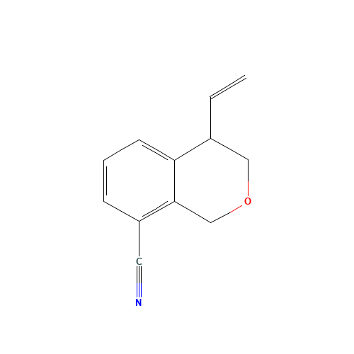 4-ethenyl-3,4-dihydro-1H-isochromene-8-carbonitrile (CAS: 1374574-79-4) - Chemical Structure and Molecular Formula 