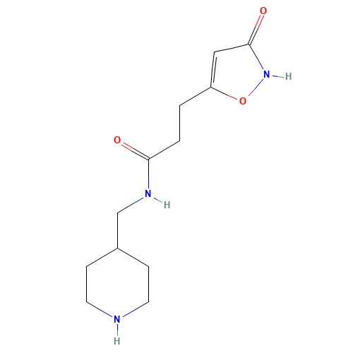 3-(3-oxo-1,2-oxazol-5-yl)-N-(piperidin-4-ylmethyl)propanamide (CAS: 1613513-47-5) - Chemical Structure and Molecular Formula 