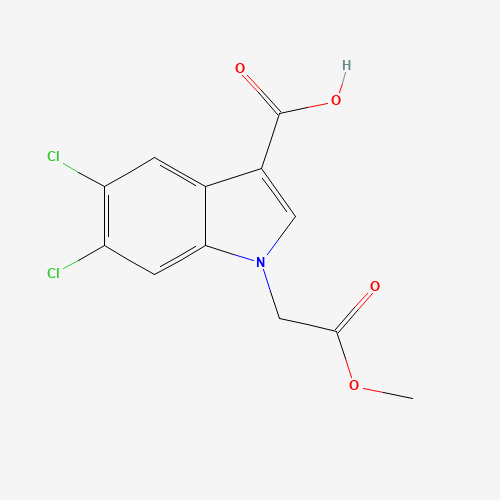 5,6-dichloro-1-(2-methoxy-2-oxoethyl)indole-3-carboxylic acid (CAS: 1404532-16-6) - Chemical Structure and Molecular Formula 