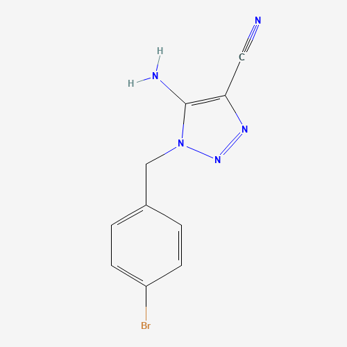 5-amino-1-[(4-bromophenyl)methyl]triazole-4-carbonitrile (CAS: 850374-96-8) - Chemical Structure and Molecular Formula 