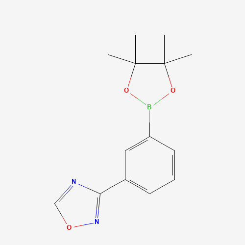 3-[3-(4,4,5,5-tetramethyl-1,3,2-dioxaborolan-2-yl)phenyl]-1,2,4-oxadiazole (CAS: 1403469-19-1) - Chemical Structure and Molecular Formula 