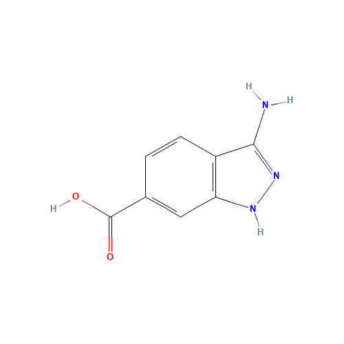 3-amino-1H-indazole-6-carboxylic acid (CAS: 871709-92-1) - Chemical Structure and Molecular Formula 