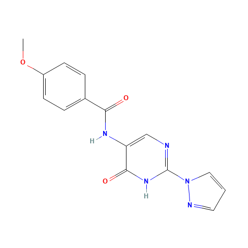 4-methoxy-N-(6-oxo-2-pyrazol-1-yl-1H-pyrimidin-5-yl)benzamide (CAS: 1343457-83-9) - Related Chemical Product