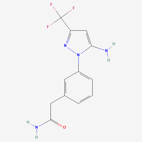 2-[3-[5-amino-3-(trifluoromethyl)pyrazol-1-yl]phenyl]acetamide (CAS: 897373-40-9) - Related Chemical Product