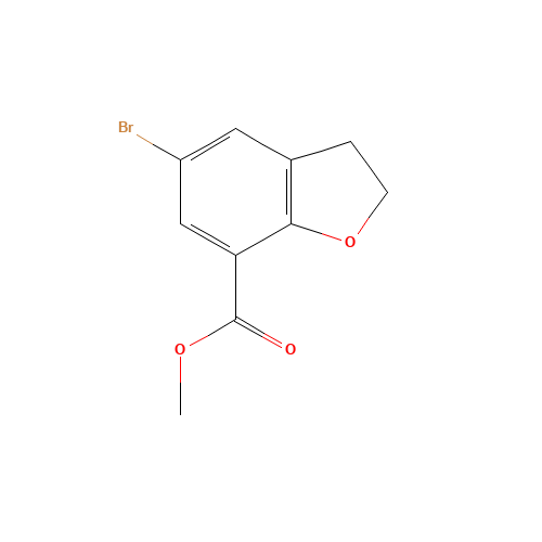 methyl 5-bromo-2,3-dihydro-1-benzofuran-7-carboxylate (CAS: 252921-20-3) - Chemical Structure and Molecular Formula 