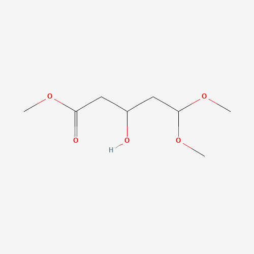 methyl 3-hydroxy-5,5-dimethoxypentanoate (CAS: 1359869-18-3) - Chemical Structure and Molecular Formula 