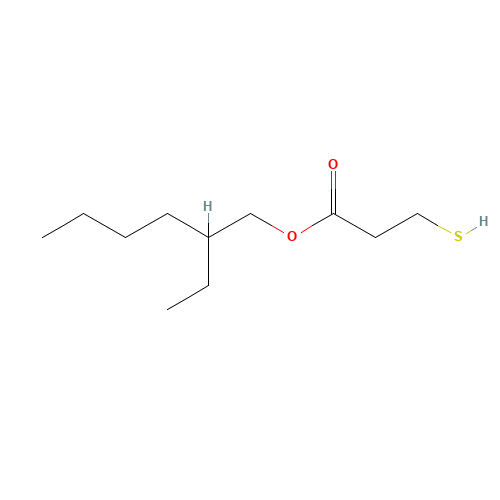 2-ethylhexyl 3-sulfanylpropanoate (CAS: 50448-95-8) - Chemical Structure and Molecular Formula 