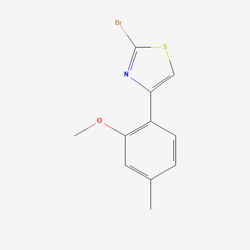 2-bromo-4-(2-methoxy-4-methylphenyl)-1,3-thiazole (CAS: 886367-64-2) - Chemical Structure and Molecular Formula 