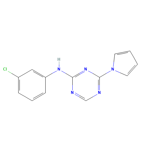 N-(3-chlorophenyl)-4-pyrrol-1-yl-1,3,5-triazin-2-amine (CAS: 333727-98-3) - Related Chemical Product