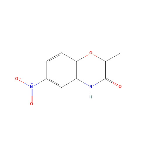 2-methyl-6-nitro-4H-1,4-benzoxazin-3-one (CAS: 57463-01-1) - Chemical Structure and Molecular Formula 