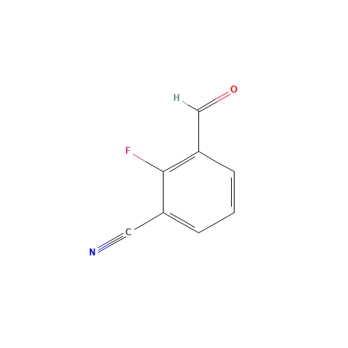 2-fluoro-3-formylbenzonitrile (CAS: 1261823-31-7) - Chemical Structure and Molecular Formula 