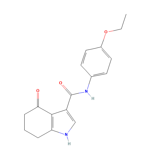 N-(4-ethoxyphenyl)-4-oxo-1,5,6,7-tetrahydroindole-3-carboxamide (CAS: 168271-95-2) - Chemical Structure and Molecular Formula 