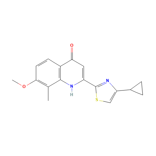 2-(4-cyclopropyl-1,3-thiazol-2-yl)-7-methoxy-8-methyl-1H-quinolin-4-one (CAS: 1237745-87-7) - Related Chemical Product