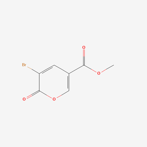 methyl 5-bromo-6-oxopyran-3-carboxylate (CAS: 42933-07-3) - Chemical Structure and Molecular Formula 