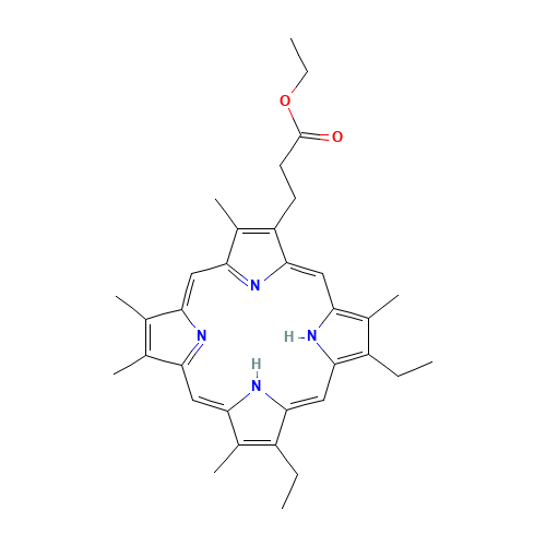 ethyl 3-(13,17-diethyl-3,7,8,12,18-pentamethyl-23,24-dihydroporphyrin-2-yl)propanoate (CAS: 106283-63-0) - Related Chemical Product