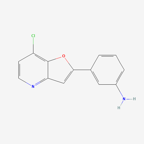 3-(7-chlorofuro[3,2-b]pyridin-2-yl)aniline (CAS: 1360911-36-9) - Chemical Structure and Molecular Formula 