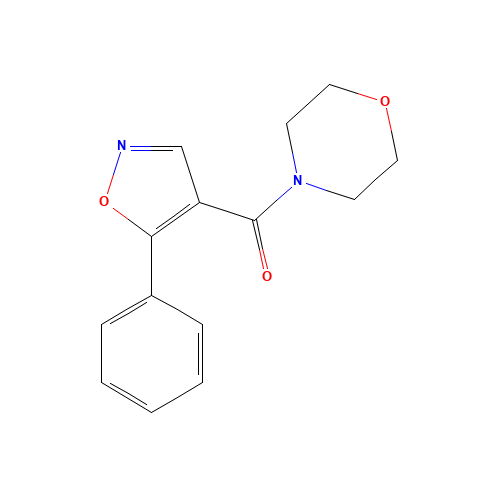 morpholin-4-yl-(5-phenyl-1,2-oxazol-4-yl)methanone (CAS: 136995-18-1) - Chemical Structure and Molecular Formula 