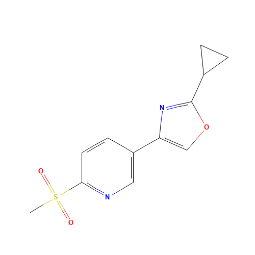 2-cyclopropyl-4-(6-methylsulfonylpyridin-3-yl)-1,3-oxazole (CAS: 1207747-61-2) - Related Chemical Product