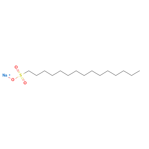 sodium;pentadecane-1-sulfonate (CAS: 5896-54-8) - Chemical Structure and Molecular Formula 
