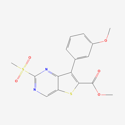 methyl 7-(3-methoxyphenyl)-2-methylsulfonylthieno[3,2-d]pyrimidine-6-carboxylate (CAS: 1462950-05-5) - Related Chemical Product