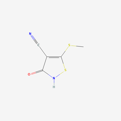 5-methylsulfanyl-3-oxo-1,2-thiazole-4-carbonitrile (CAS: 4886-02-6) - Related Chemical Product
