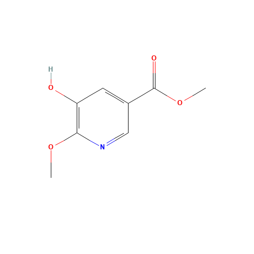 methyl 5-hydroxy-6-methoxypyridine-3-carboxylate (CAS: 166742-16-1) - Chemical Structure and Molecular Formula 