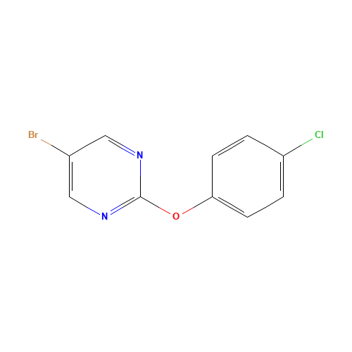 5-bromo-2-(4-chlorophenoxy)pyrimidine (CAS: 887430-82-2) - Chemical Structure and Molecular Formula 