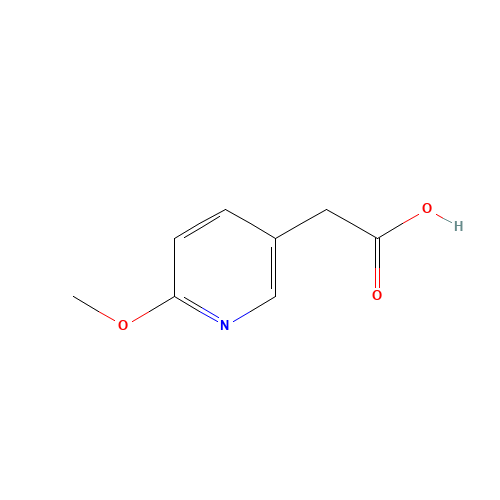 2-(6-methoxypyridin-3-yl)acetic acid (CAS: 902130-87-4) - Chemical Structure and Molecular Formula 