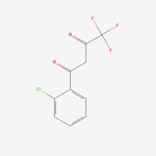 1-(2-chlorophenyl)-4,4,4-trifluorobutane-1,3-dione (CAS: 23975-60-2) - Chemical Structure and Molecular Formula 