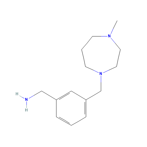 [3-[(4-methyl-1,4-diazepan-1-yl)methyl]phenyl]methanamine (CAS: 915707-48-1) - Chemical Structure and Molecular Formula 