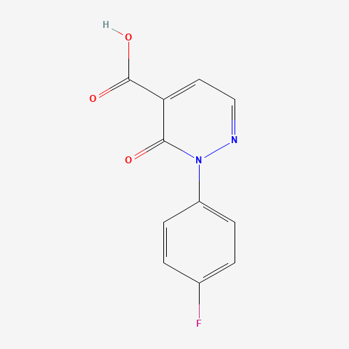 2-(4-fluorophenyl)-3-oxopyridazine-4-carboxylic acid (CAS: 946505-09-5) - Chemical Structure and Molecular Formula 