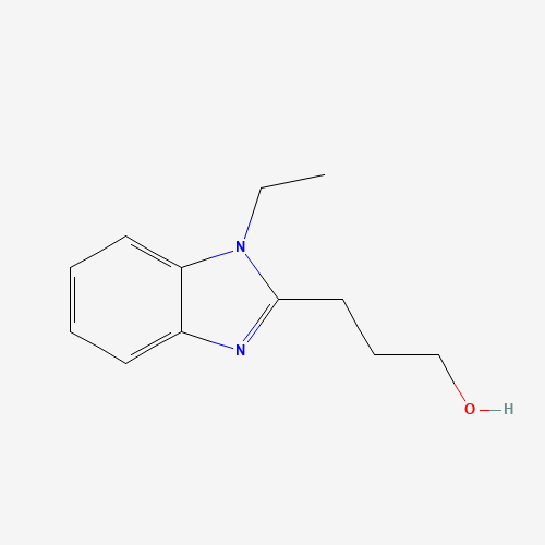 3-(1-ethylbenzimidazol-2-yl)propan-1-ol (CAS: 305347-67-5) - Chemical Structure and Molecular Formula 
