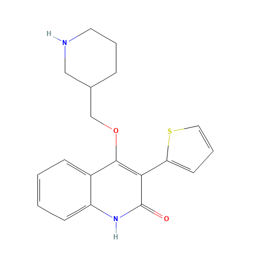 4-(piperidin-3-ylmethoxy)-3-thiophen-2-yl-1H-quinolin-2-one (CAS: 1263051-65-5) - Related Chemical Product