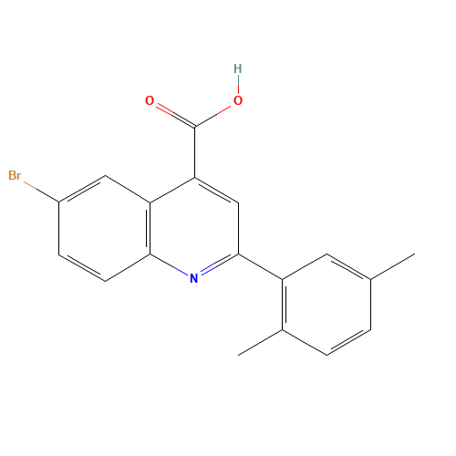 6-bromo-2-(2,5-dimethylphenyl)quinoline-4-carboxylic acid (CAS: 371136-06-0) - Related Chemical Product